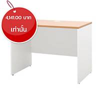 SIMMATIK โต๊ะทำงานไม้ L-WK120W สีบีช/ขาว