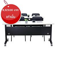 SIMMATIK โต๊ะเทรนนิ่ง L-TRN140 140X60X75 ขาว/ดำ