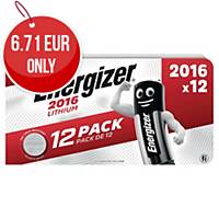 Energizer 2016 Lithium Coin Battery - 12 Pack