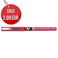 Penna roller con cappuccio Pilot V5 punta ad ago 0,5 mm rosso