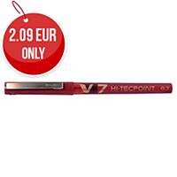 Pilot Hi-Tecpoint V7 Roller Ball Red Pens 0.7mm Line Width - Box of 12