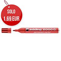 Marcatore industriale indelebile Edding 2000 punta tonda tratto: 1,5-3 mm rosso