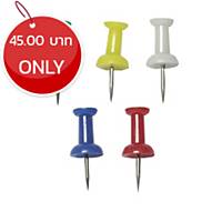 E510 Push Pins Assorted Colours - Pack of 100