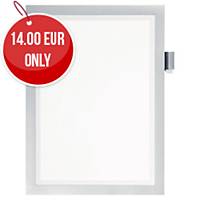 Durable DURAFRAME Note Adhesive Document Frame + Pen Holder - A4 Silver