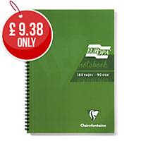 Clairefontaine Europa Wire bound Notebook A4 - Green