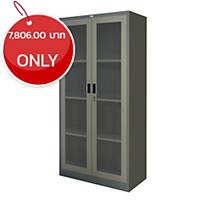 WORKSCAPE ZSG-756 Steel Swing Door Cabinet With Glass Grey
