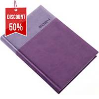 LUX A5 DAILY DIARY 14.5X20.5CM, purple, 1 pc