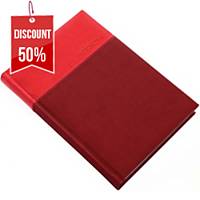 LUX DAILY DIARY A5 14.5X20.5CM RED