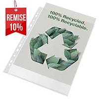 Pochette perforée Esselte A4 - PP recyclé 10/100e - par 50