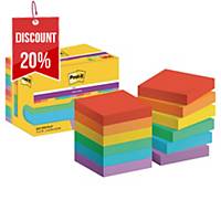 Post-it® Super Sticky Notes Playful Collection, 47,6mmx47,6mm, 12 Pads/90 Sheets