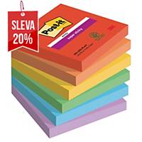 Super Sticky bločky Post-it® 654, 76x76 mm, hravé, bal. 6 bločků/90 lístků