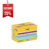 Post-it® Super Sticky Notes, Soulful Colour Collection, 47.6 mm x 47.6 mm