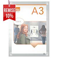 Cadre d affichage Nobo Premium Plus - A3 - acrylique - transparent