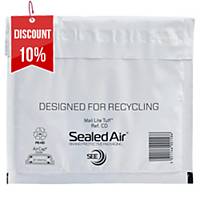 SealedAir Mail Lite® Tuff Bubble Envelope, 180 x 160mm, White, 100 Pieces