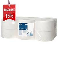 Tork T-Box Mini 2-Ply Recycled White Toilet Rolls 100Mm X 160M - Pack Of 12