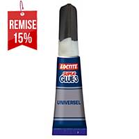Colle forte liquide Loctite Super Glue-3 Universel - tube de 3 g