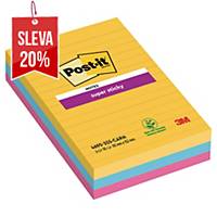 Super Sticky link. bločky Post-it® 4690, 101x152mm, barev, 3 bločk/90 líst