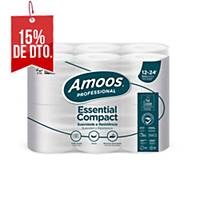 Papel higiénico Amoos Compact - 2 capas - 35 m - Pack de 12 rollos