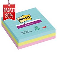 3M Post-it® 675 Super Sticky Haftnotizen, 101 x 101mm, farbig, 3 Blöcke/90 Blatt