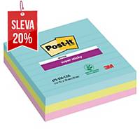 Super Sticky bločky Post-it® 675, 101x101mm, barevné, bal. 3 bločků/90 lístků