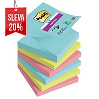 Super Sticky Z-bločky Post-it® R330, 76x76mm, barev., bal. 6 bločk/100 lístk